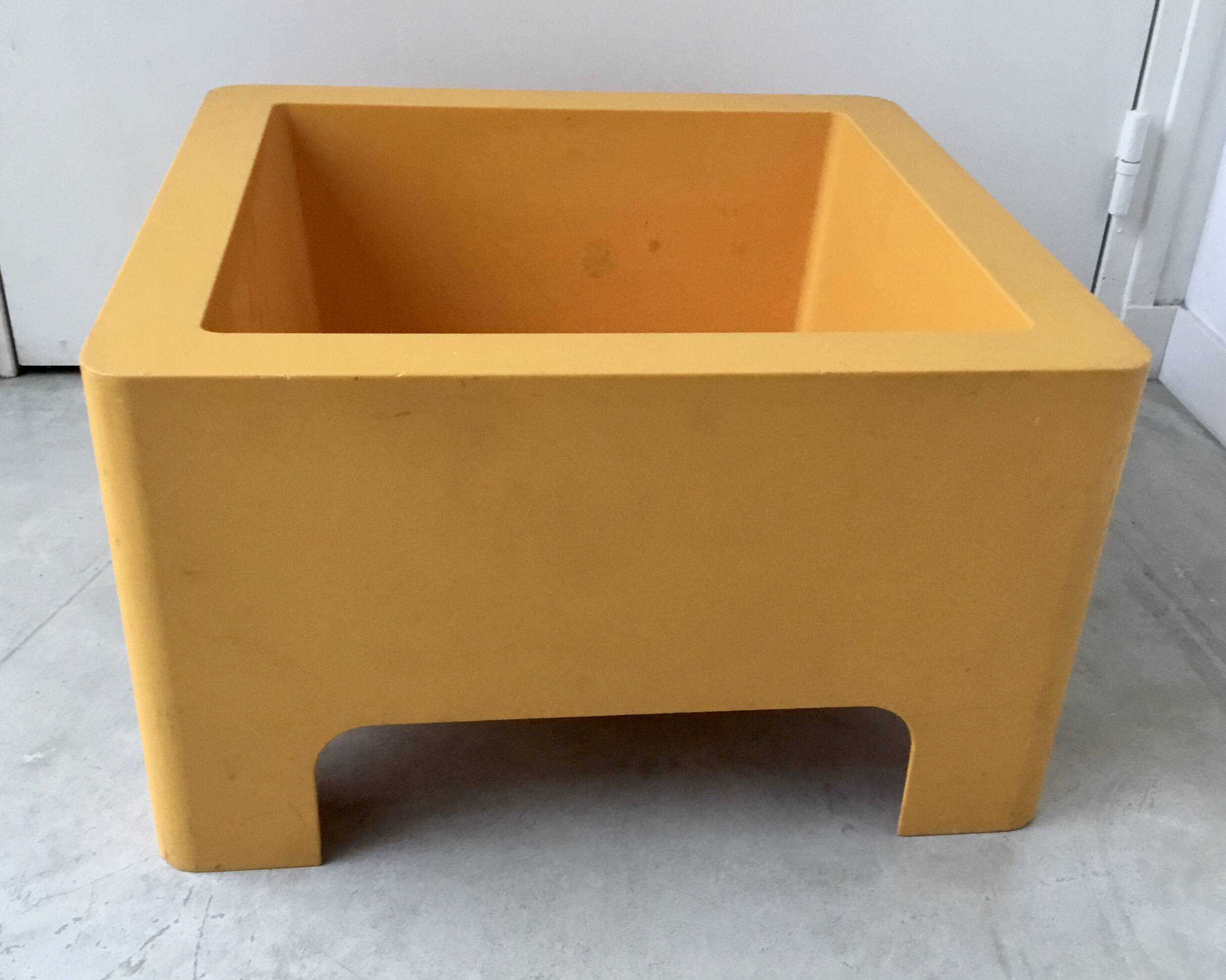 Emsa orange side table - space-age plastic 1960