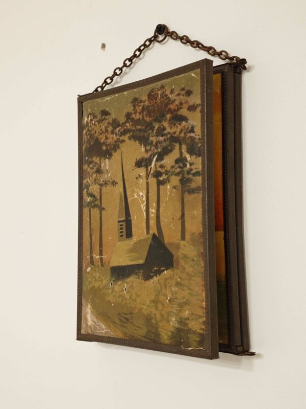 Miroir vintage 1920 triptyque de barbier