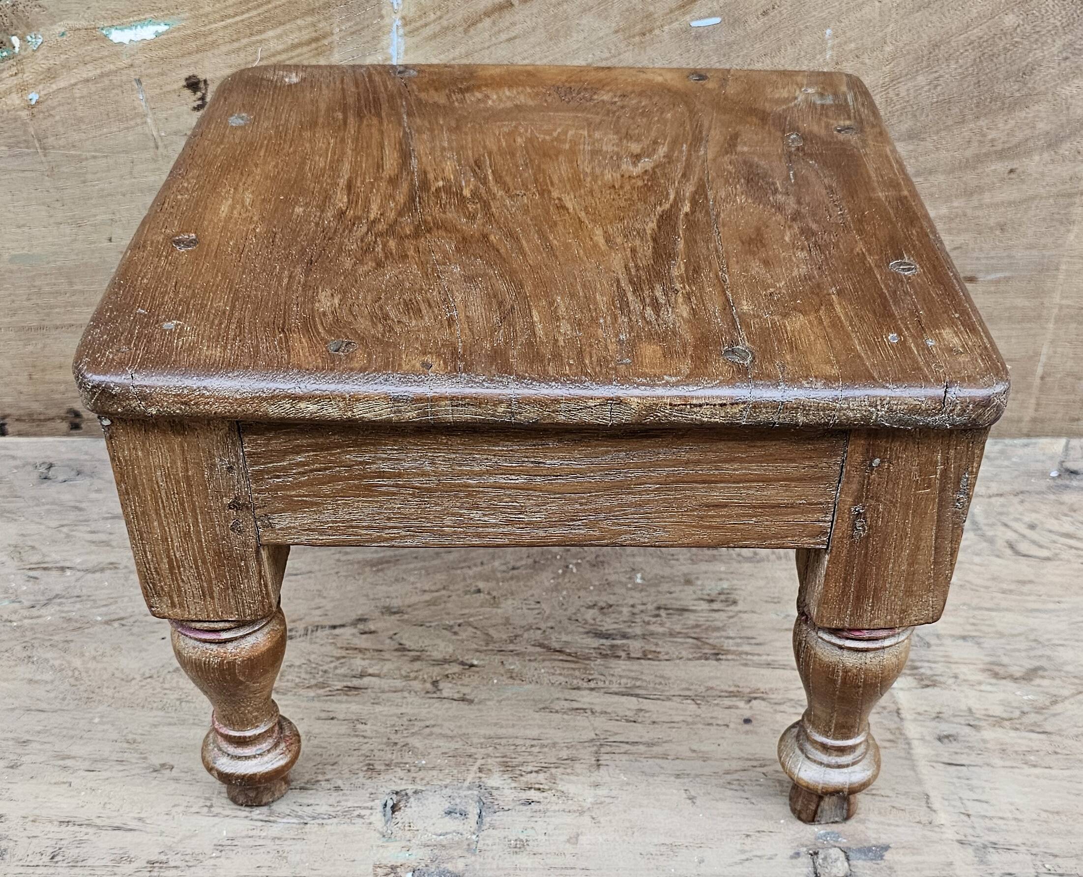 Old Art Deco tea table in Burmese teak