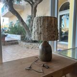 Enamelled sandstone lamp from the 1950s