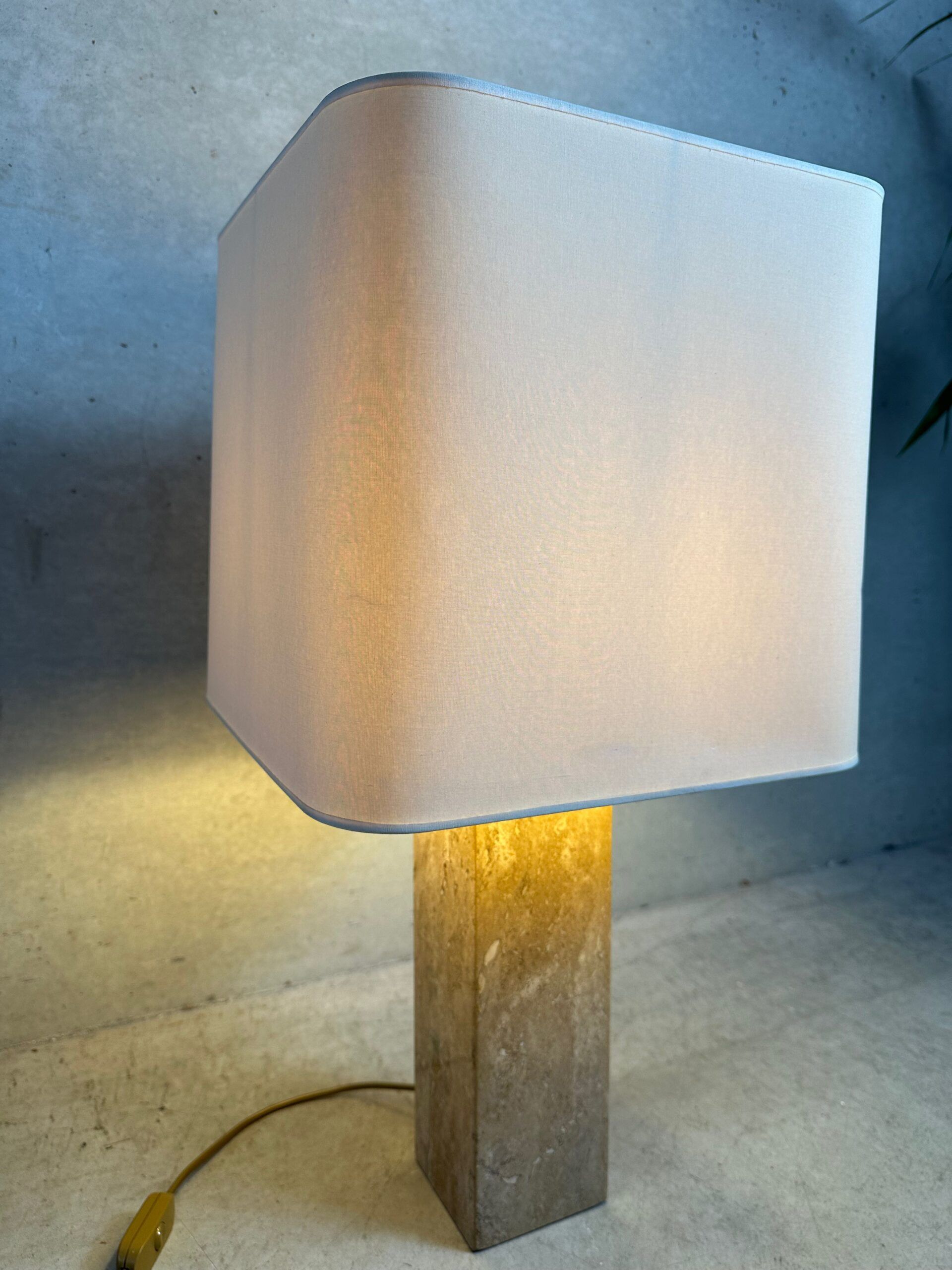 Vintage travertine table lamp