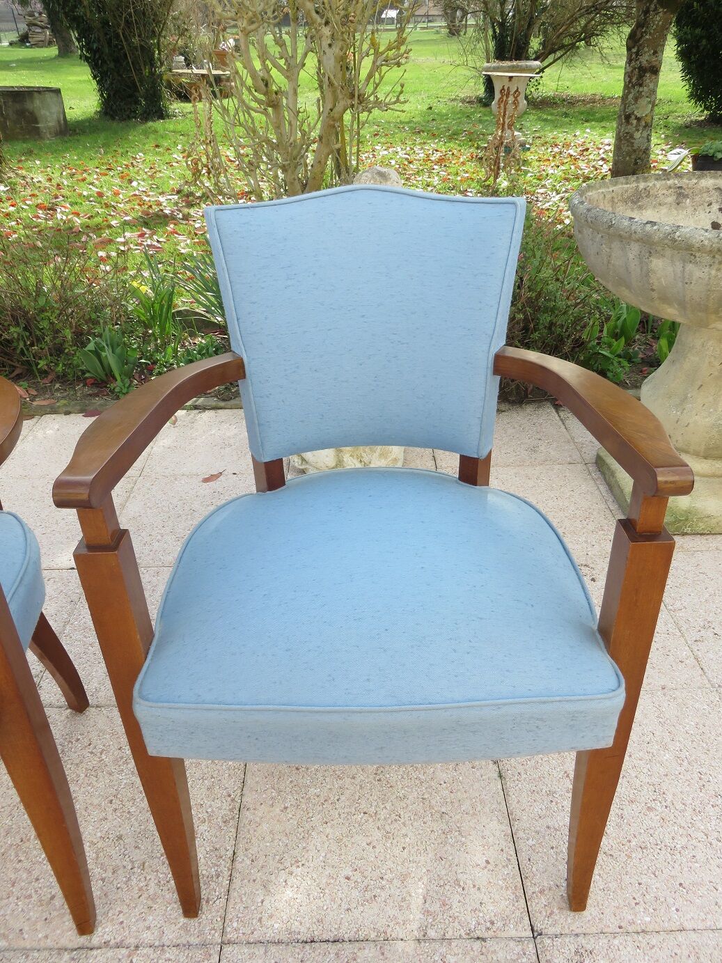 Pair of teak Art Deco armchairs