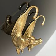 Pair of bronze coat hooks - Italy, 1950s