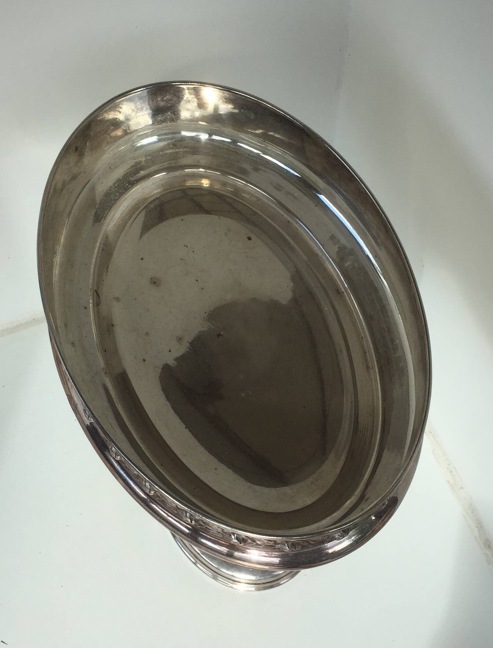 Fruit cup on silver metal stand