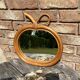 Miroir rotin pomme vintage