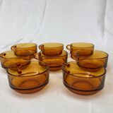 Ensemble de 8 tasse à café Duralex couleur ambrée