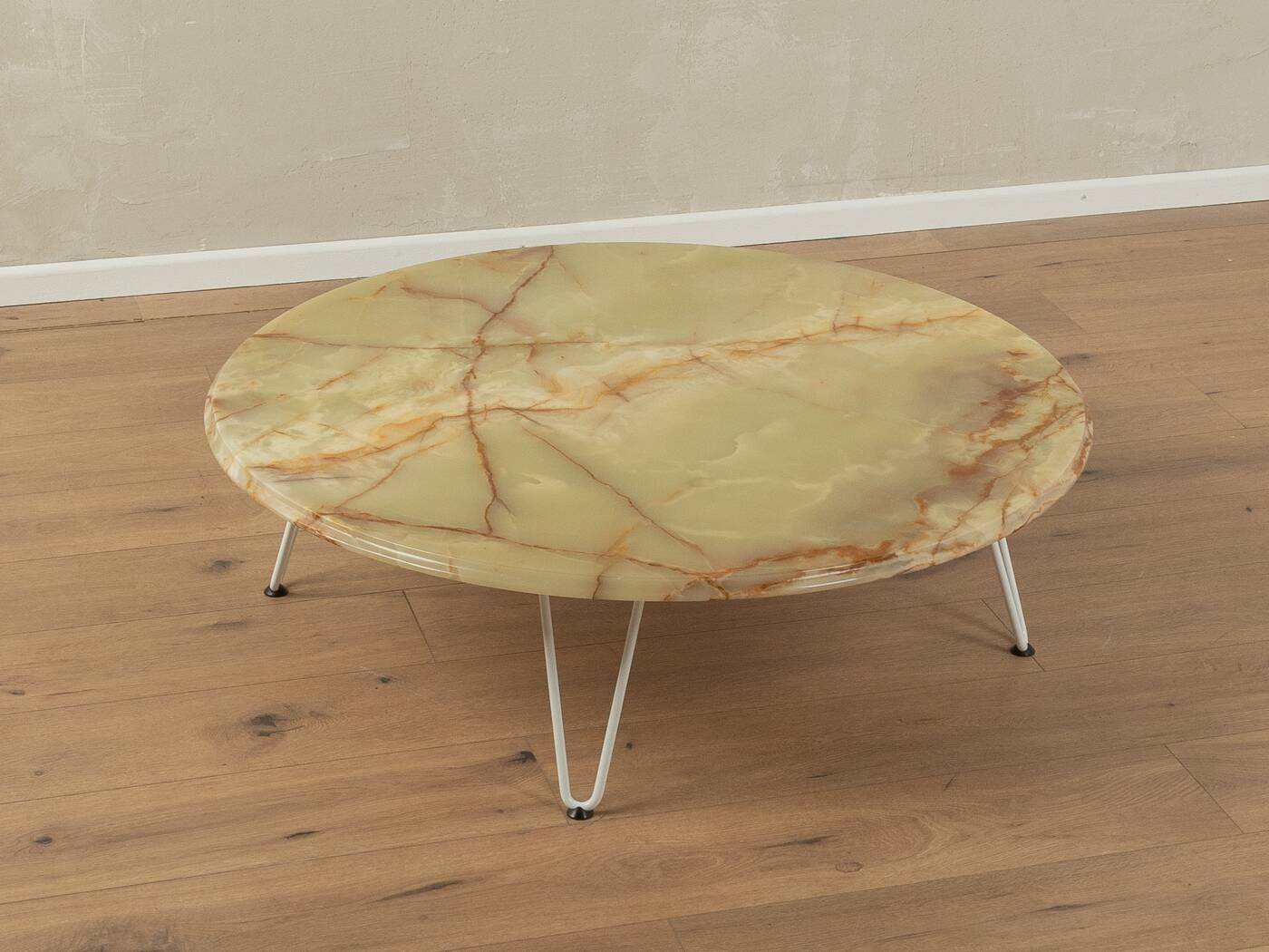 Table basse en onyx des années 60, Ø 100 cm