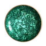 Malachite cut and brass, circa 1970