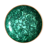 Malachite cut and brass, circa 1970