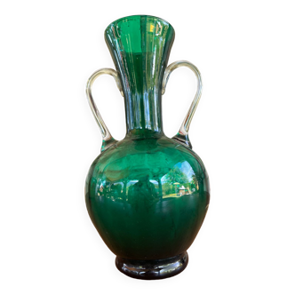 Glass amphora vase