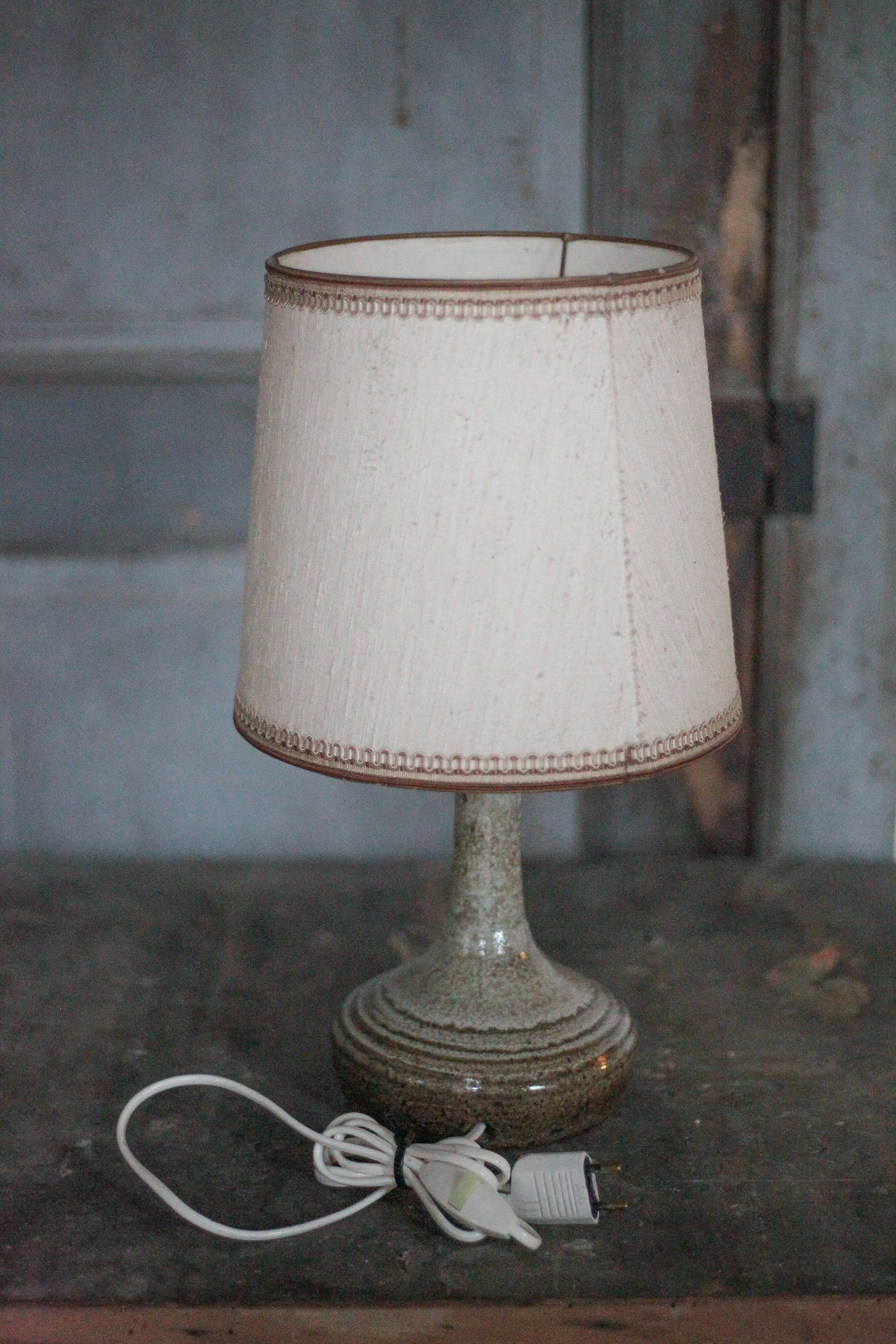Bedside lamp, table lamp, stoneware lamp from the Abbey of Fontgombault.