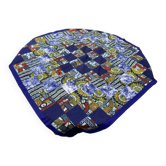 Nappe bleue quilt africaine carrée 110cm.
