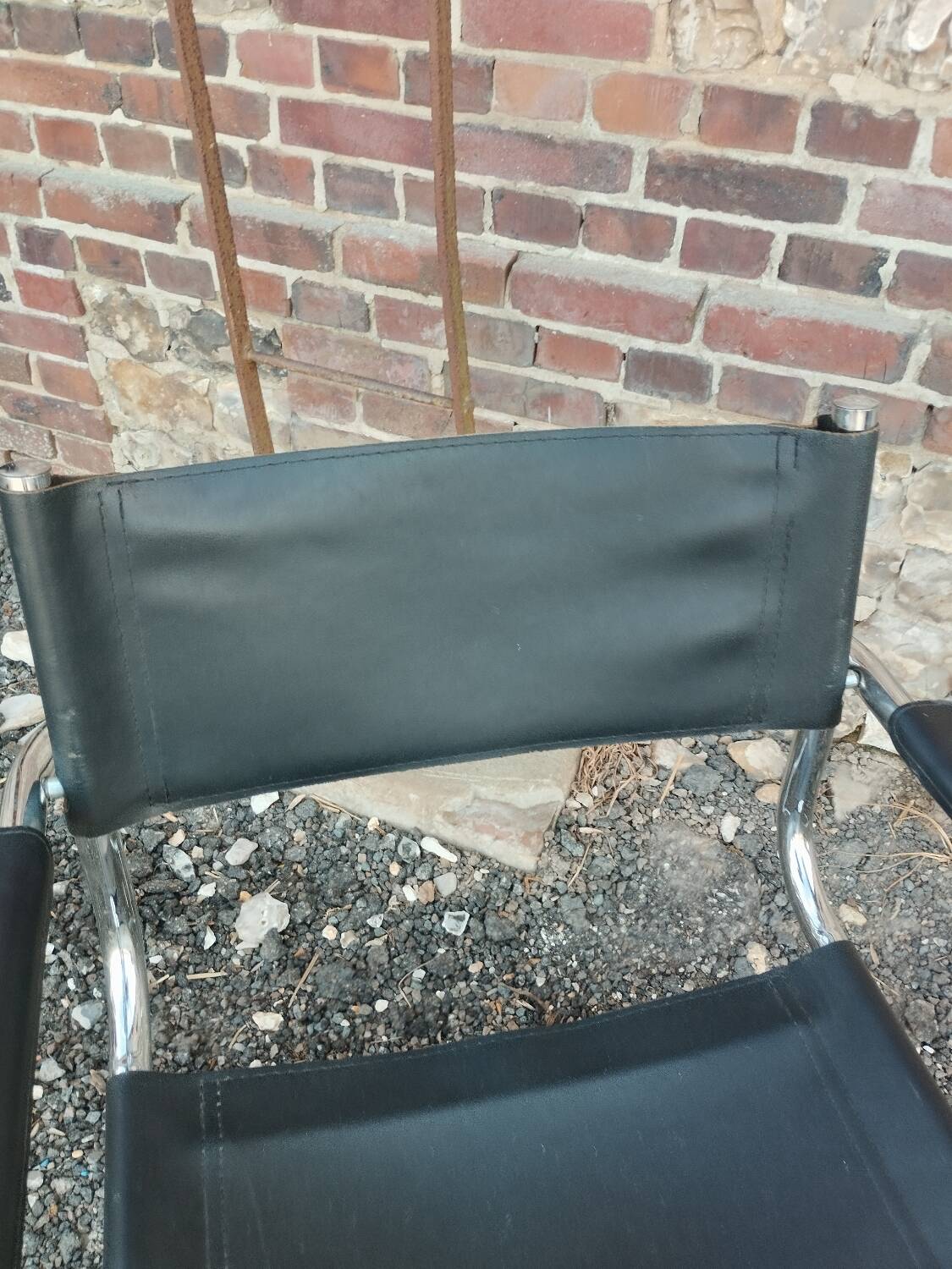 Beautiful pair of vintage chairs in the Marcel Breuer style.