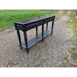 Napoleon III style wooden and cane console