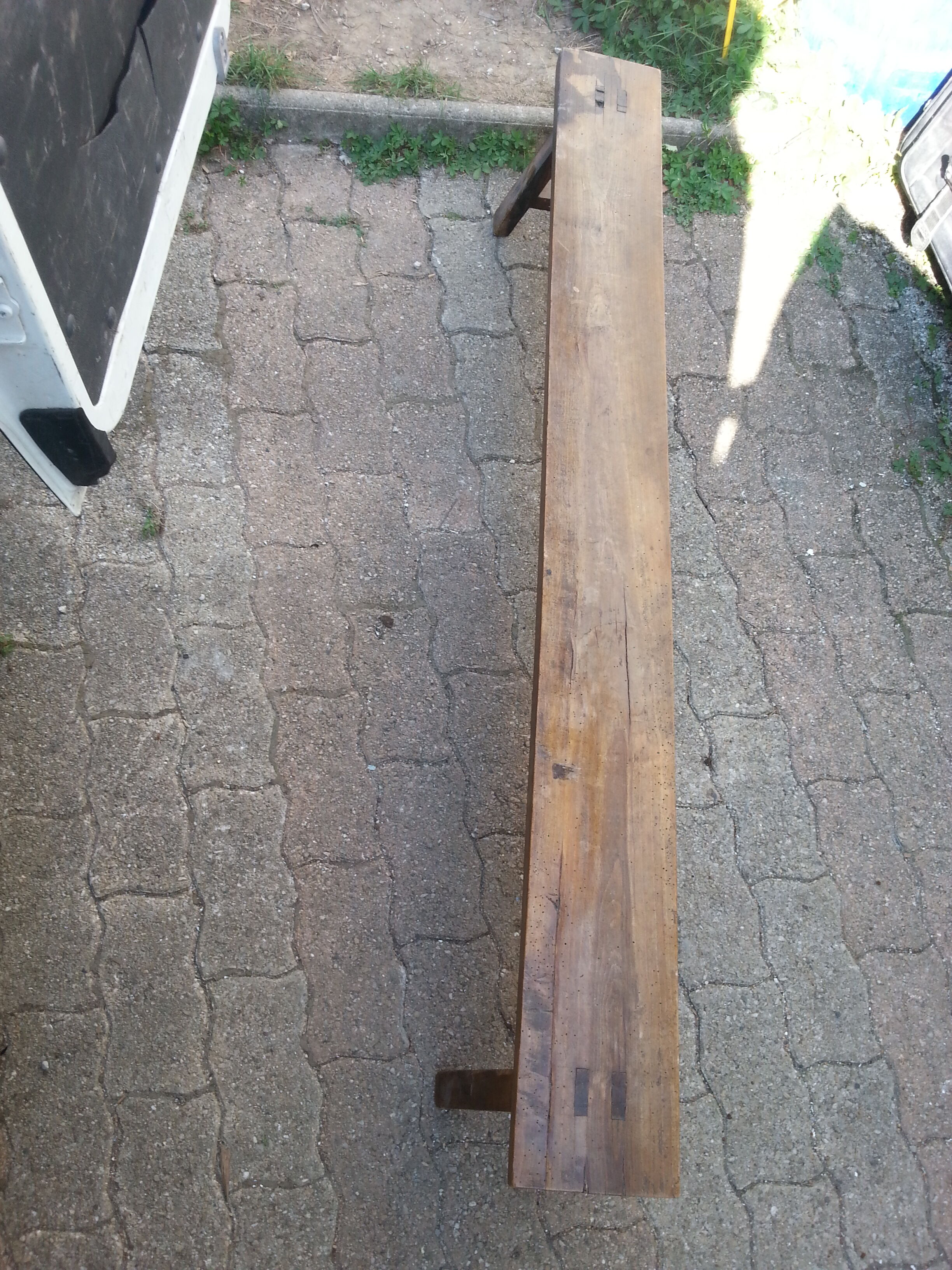 Vintage children’s walnut bench