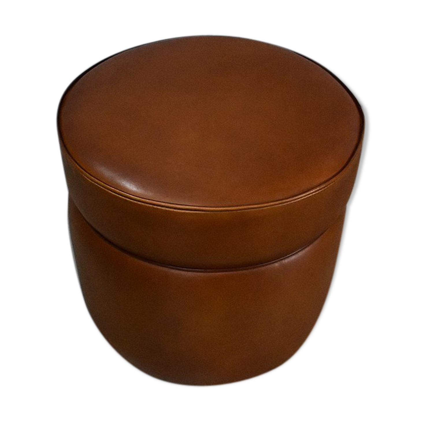 Sheep leather pouf
