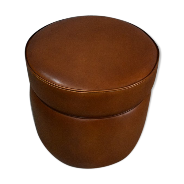 Pouf en cuir de mouton