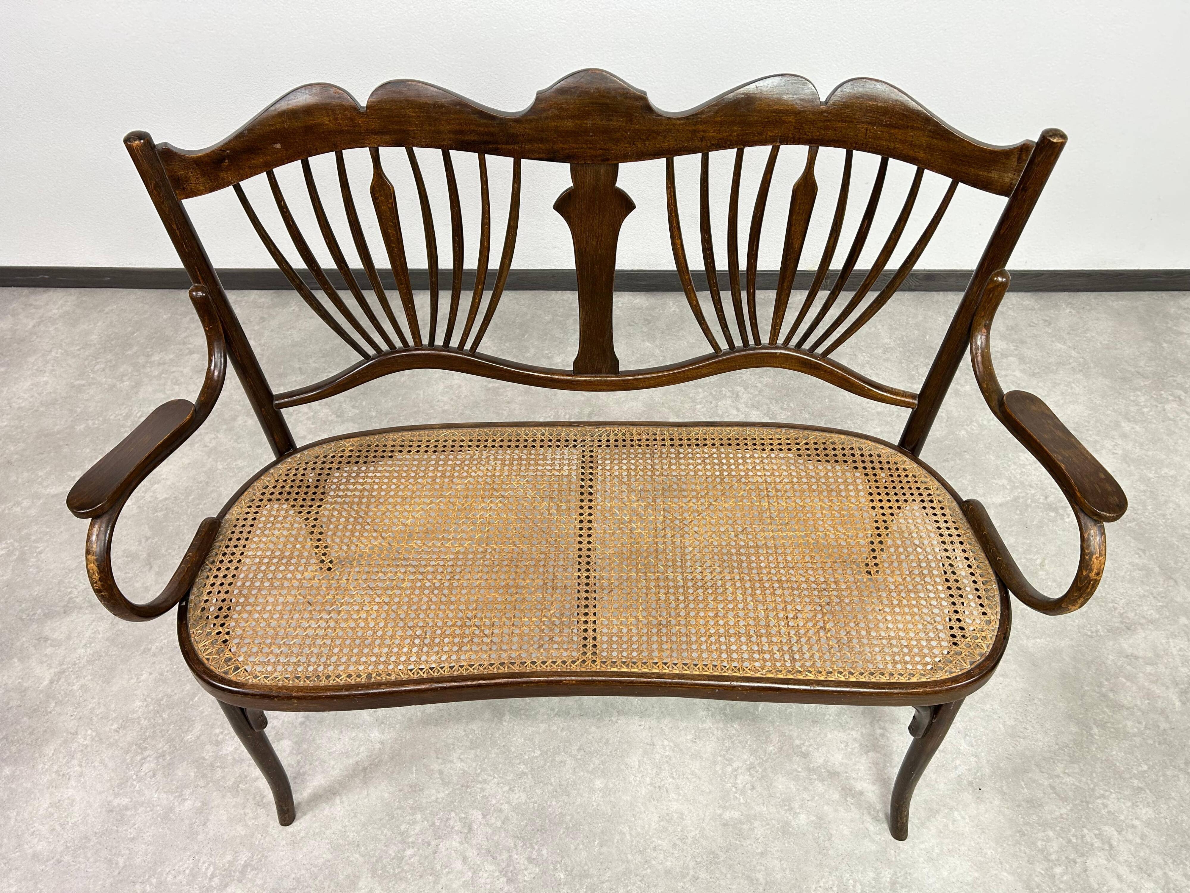 Art Nouveau seating group by Fischel Austria