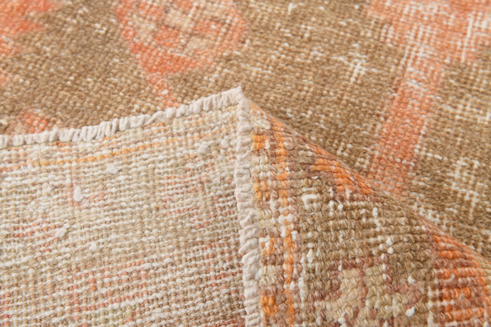 3x12 Pumpink Orange Classic Vintage Runner Rug, 90x353Cm SK 20811