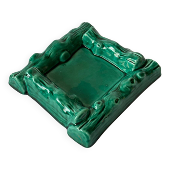 Green ceramic ashtray