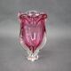 Mid-century pink art glass vase by Josef Hospodka, Czechoslovakia, 1960s.