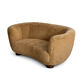 1950s banana sofa w/ lamb skin