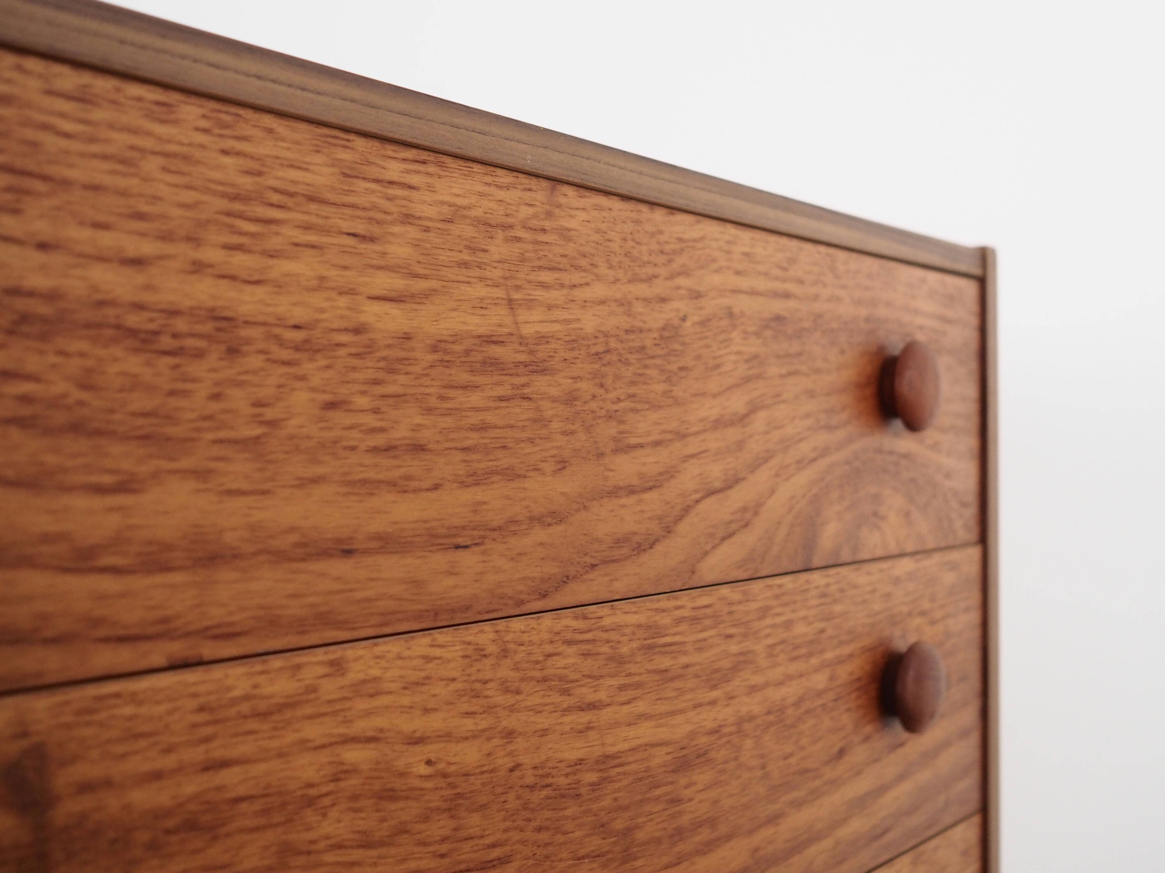 Teak chest of drawers, Danish design, 1960s, production: Denmark