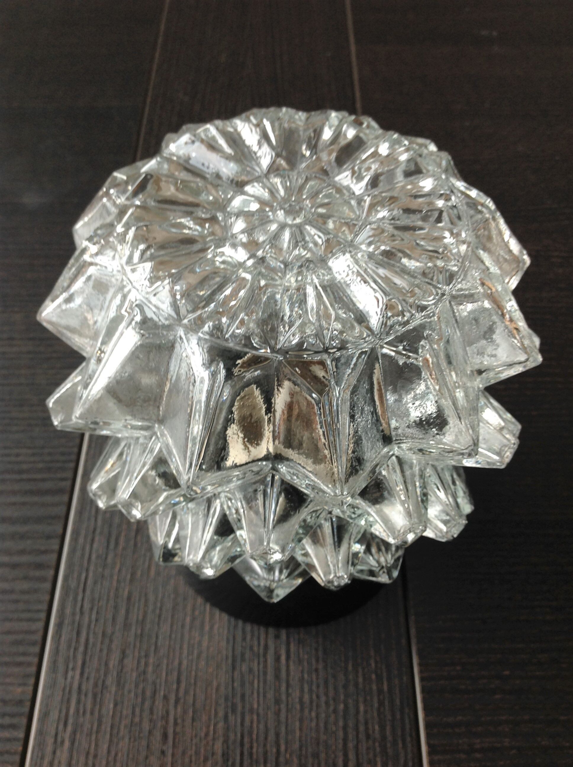 Plafonnier pointes de diamant par RZB Leuchten vintage années 60-70