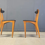 Mid-century Belgian dining chairs, set of 10, 1960s