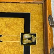 Plateau en marqueterie bois et nacre