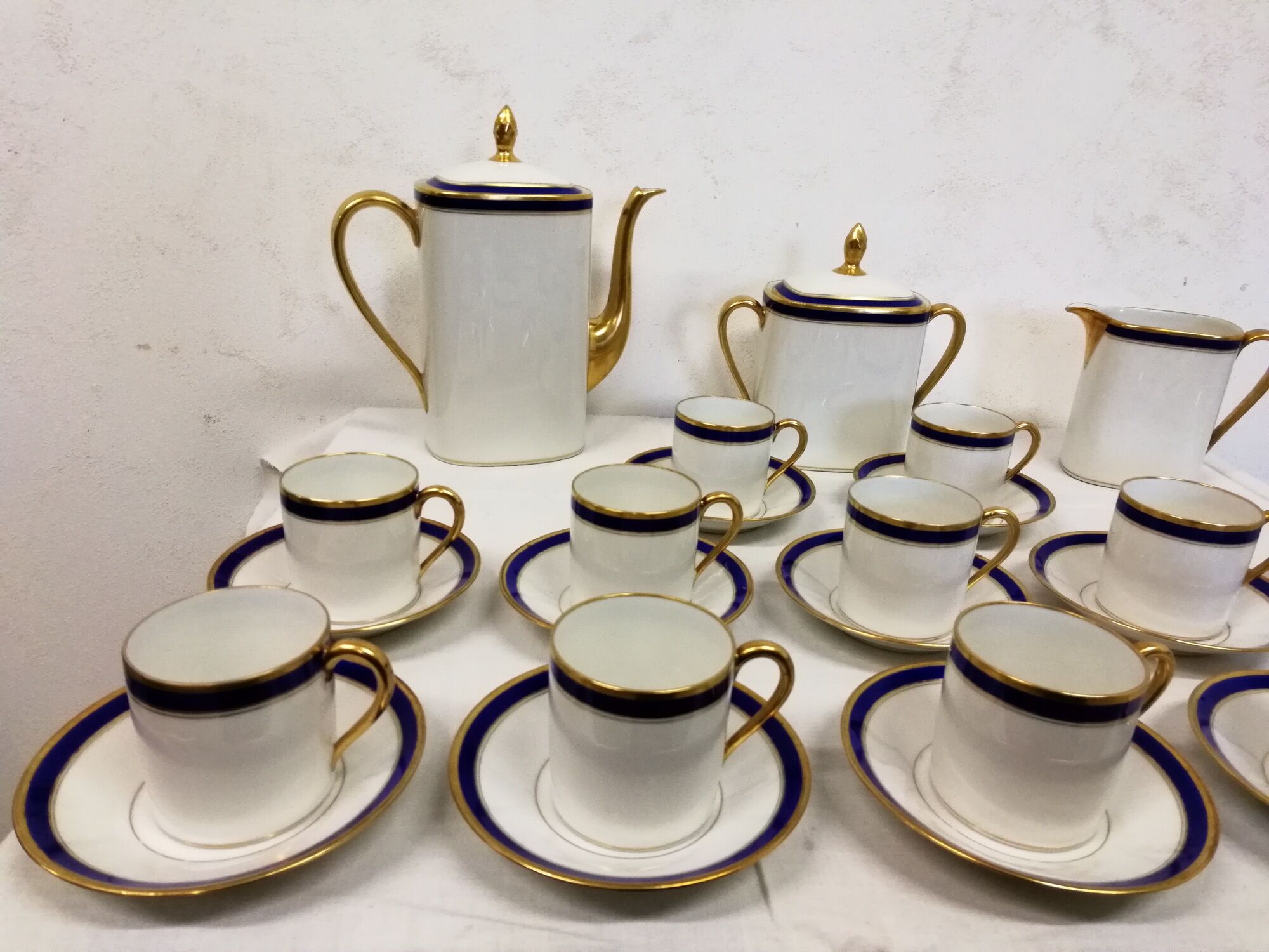 Porcelain coffee service raynaud & cie limoges