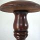 Saddle or walnut pedestal turned in twist