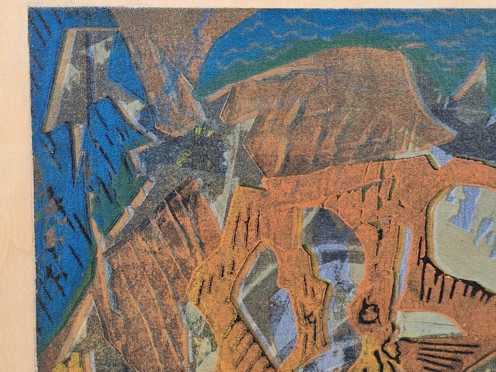 Piet Koenen, Modern Surrealist Composition, Silkscreen & Mixed Media, 1990s