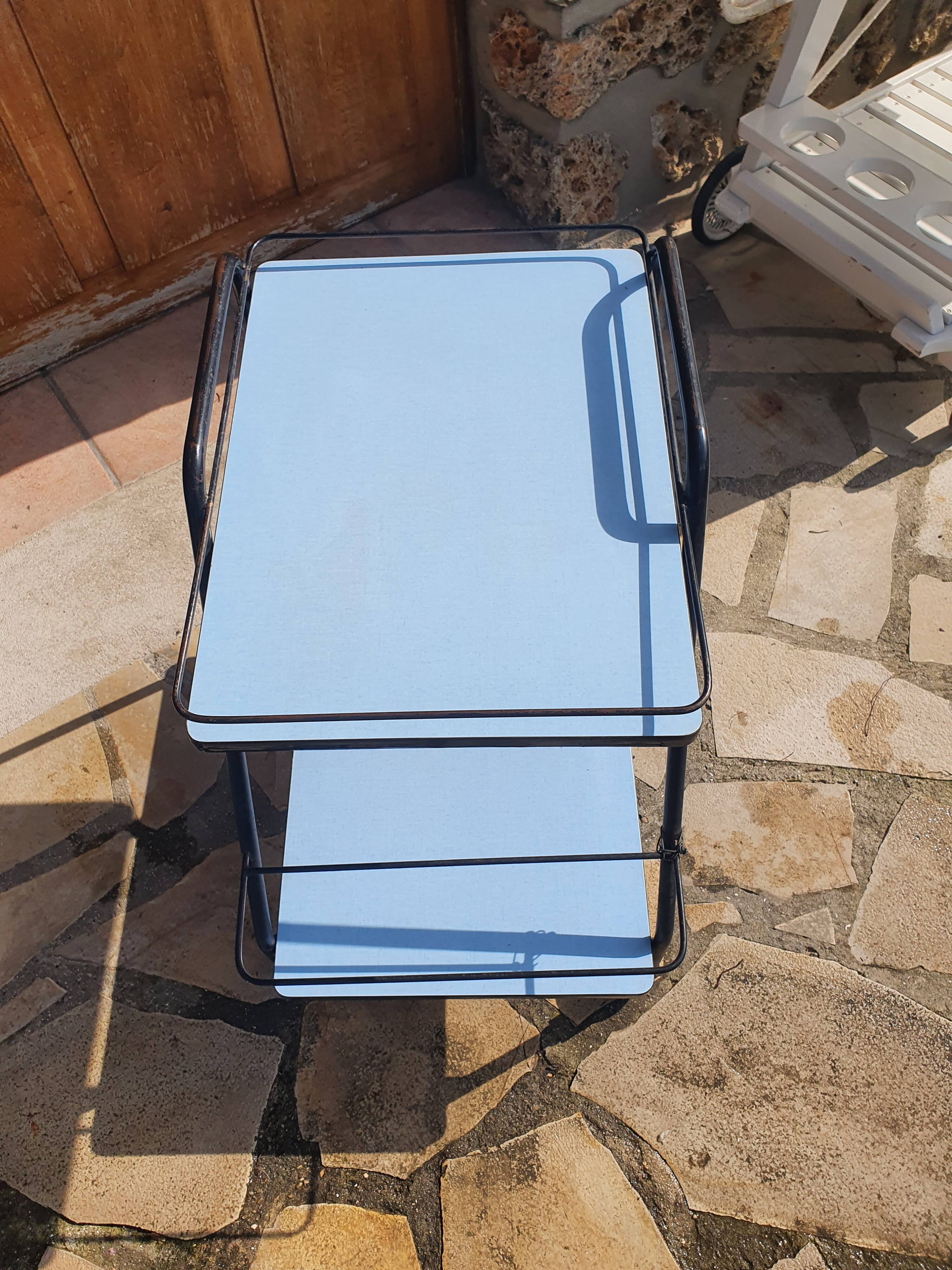 Serving trolley in vintage formica