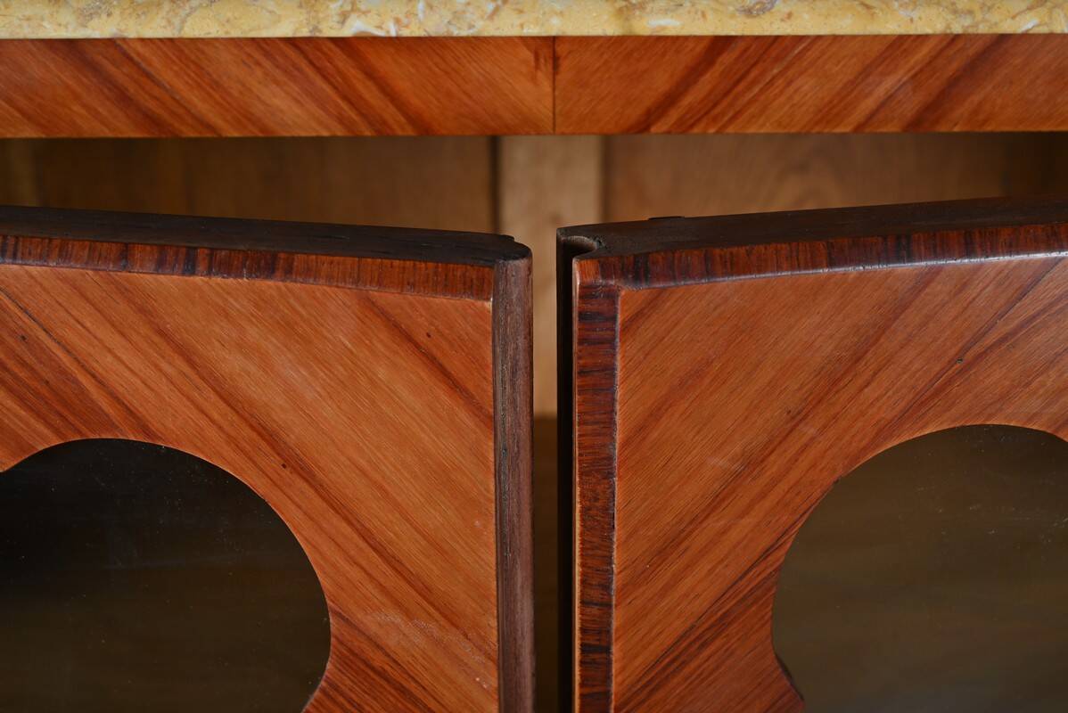 Small Display Library in Rosewood Marquetry, Louis XV style