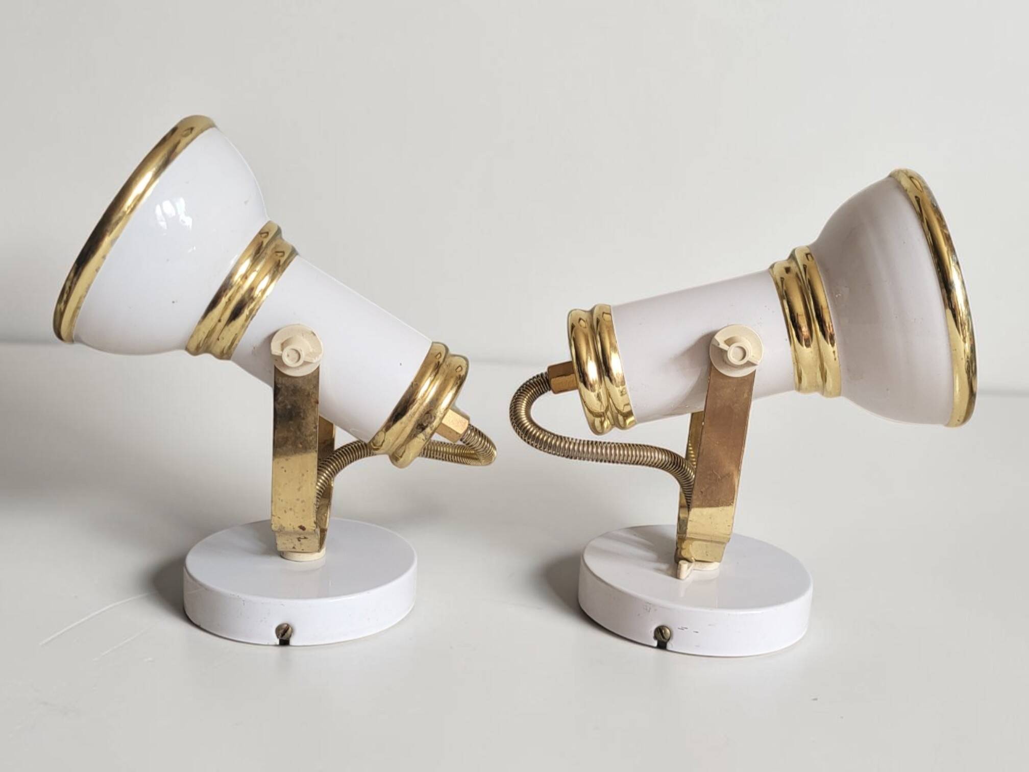 Space Age wall lights pair from the 1970s.