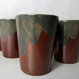 Set de 6 gobelets en grès Vintage verres tasses pots