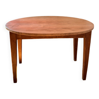 Table à manger ronde pliante en bois massif