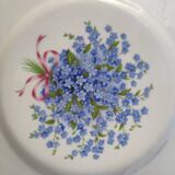 Plat en porcelaine myosotis