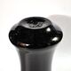 Charles X vase in black opaline with hand-painted floral enamel decoration, 30 cm.