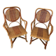 Rattan armchairs for children bistro style