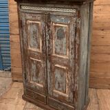 Rajasthani wardrobe in Burmese teak with original patina.