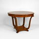 Round Art Deco pedestal table in walnut veneer circa 1930