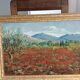 Old painting oil on panel Provençal landscape signed Henri Millet