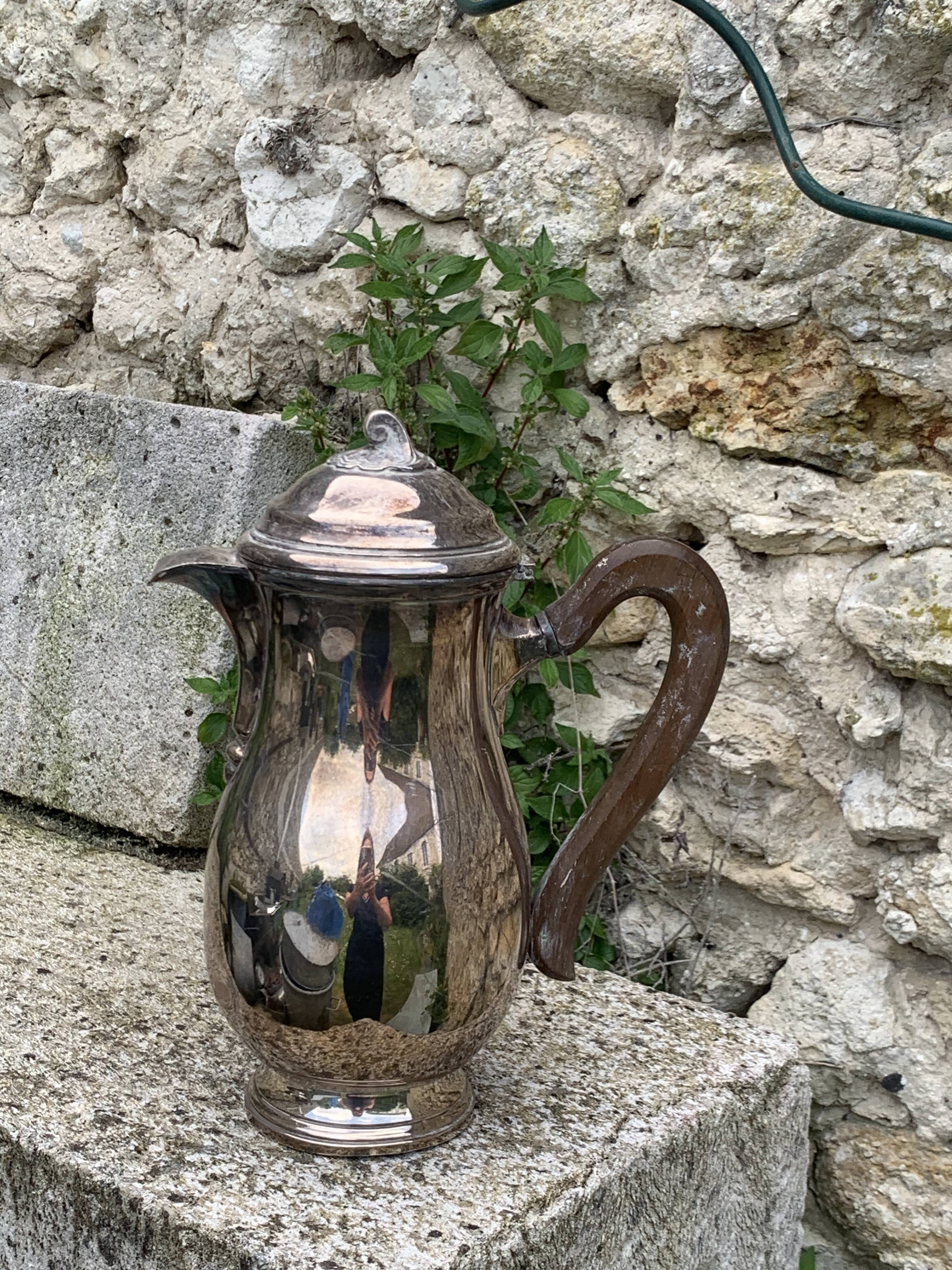 Coffee set in silver metal Orbrille hallmark