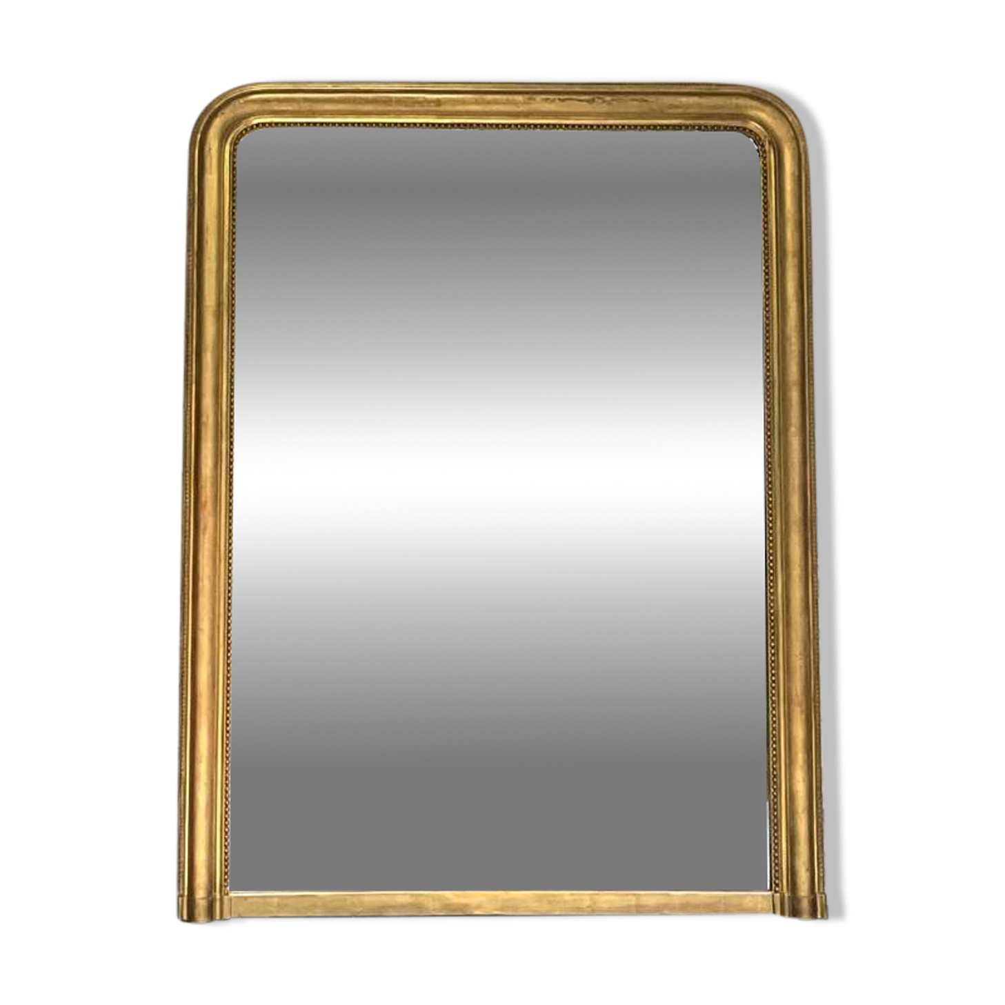 Antique mirror 150/116.5cm Louis-Philippe with pearl gold leaf.