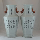 Paire de vases chinois Chine 19è siècle