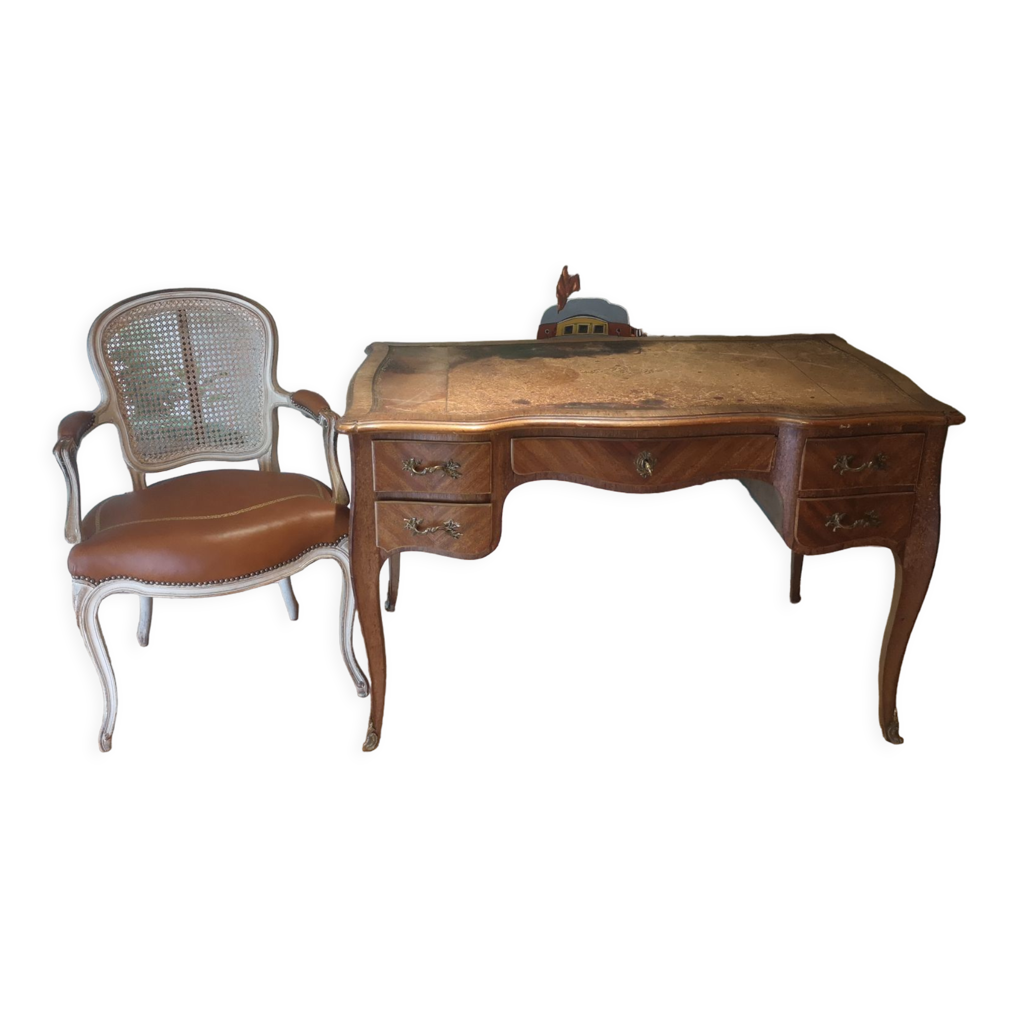 Bureau style Louis XV et son fauteuil