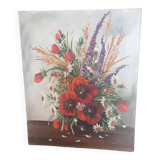 Tableau peinture bouquet de fleurs