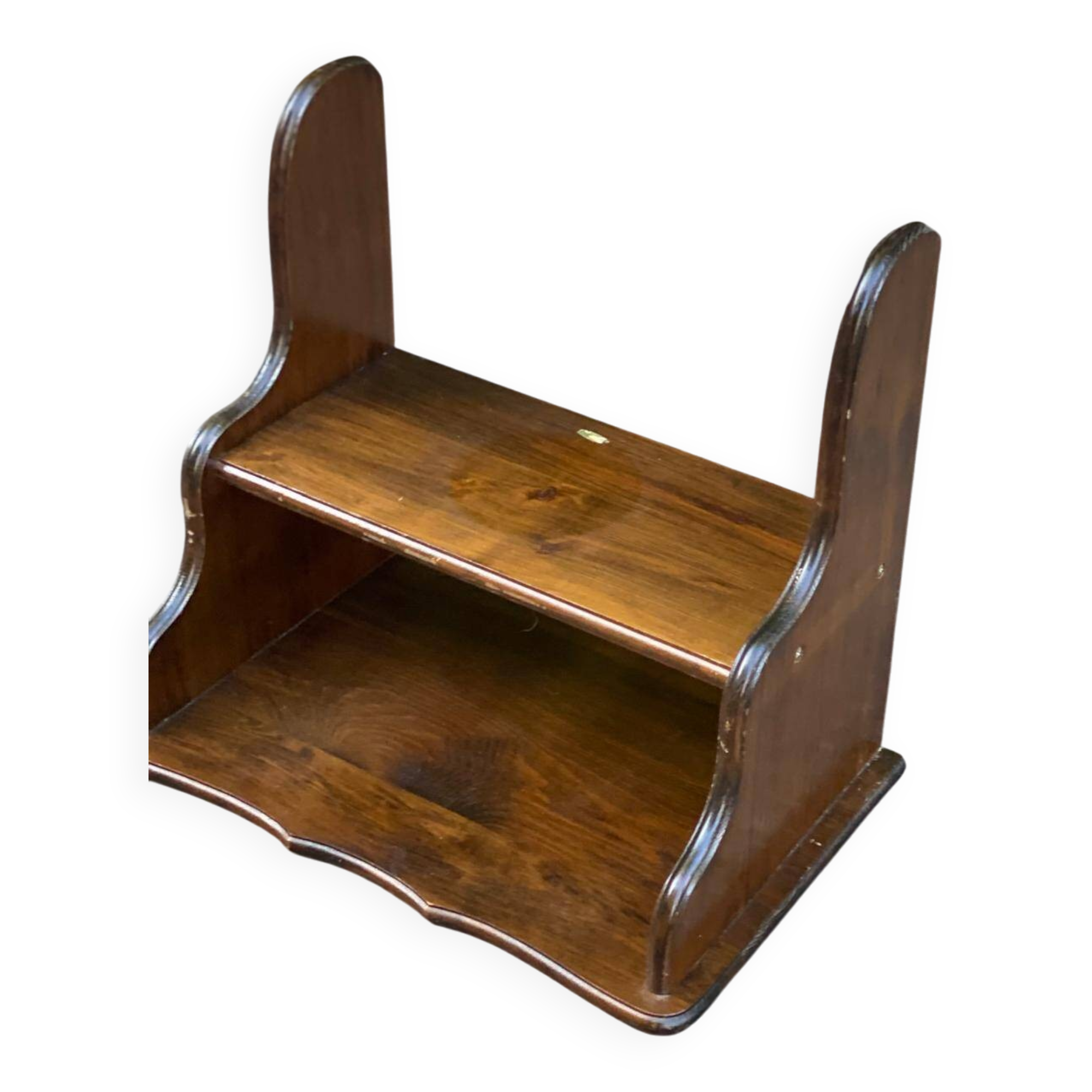 1960s solid wood wall shelf